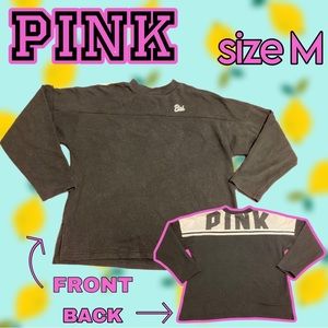 VS PINK black & white long sleeve SHIRT size M